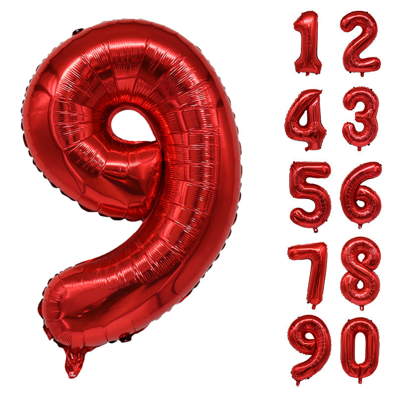 Number Balloons Birthday Red 32“ Helium Giant Foil Large Birthday Age Party UK