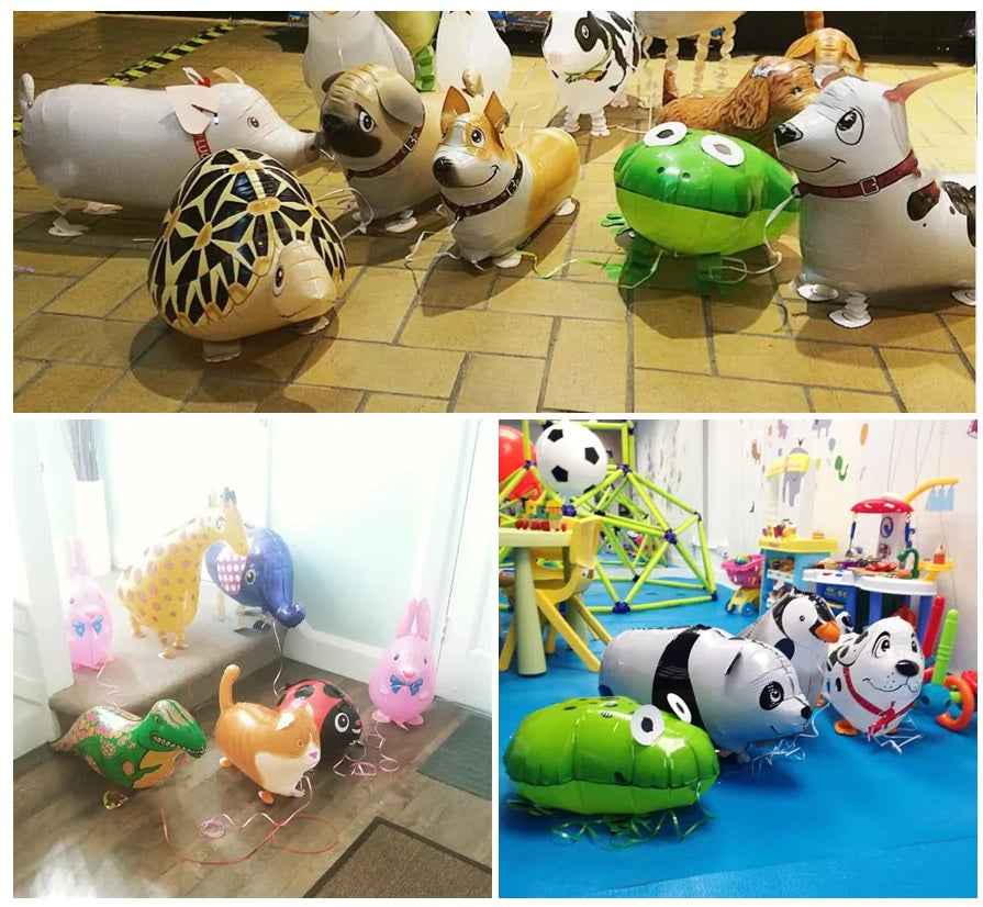 Duck Balloon Walking Pet Animal Airwalker Foil Helium Kids Parties Toys Birthday Farm