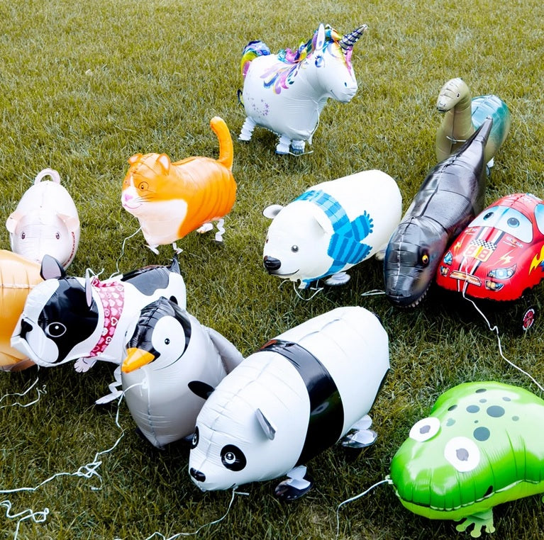 Duck Balloon Walking Pet Animal Airwalker Foil Helium Kids Parties Toys Birthday Farm