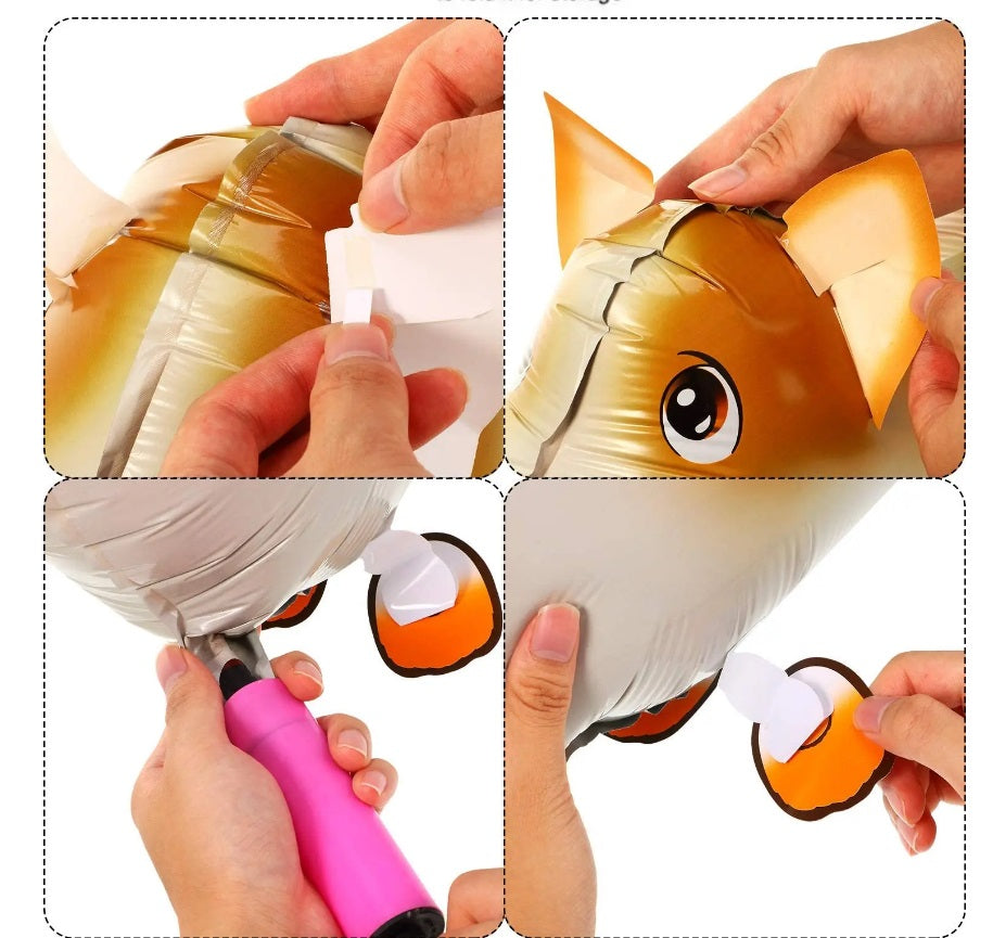Duck Balloon Walking Pet Animal Airwalker Foil Helium Kids Parties Toys Birthday Farm