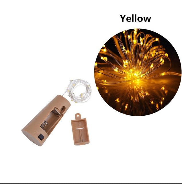 LED Lights Battery 10 LED 1m Bottle Fairy String Cork Christmas Wedding Party
