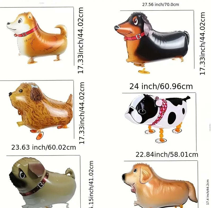 Collie Balloon Dog Walking Pet Animal Airwalker Foil Helium Kids Parties Toys Birthday Farm