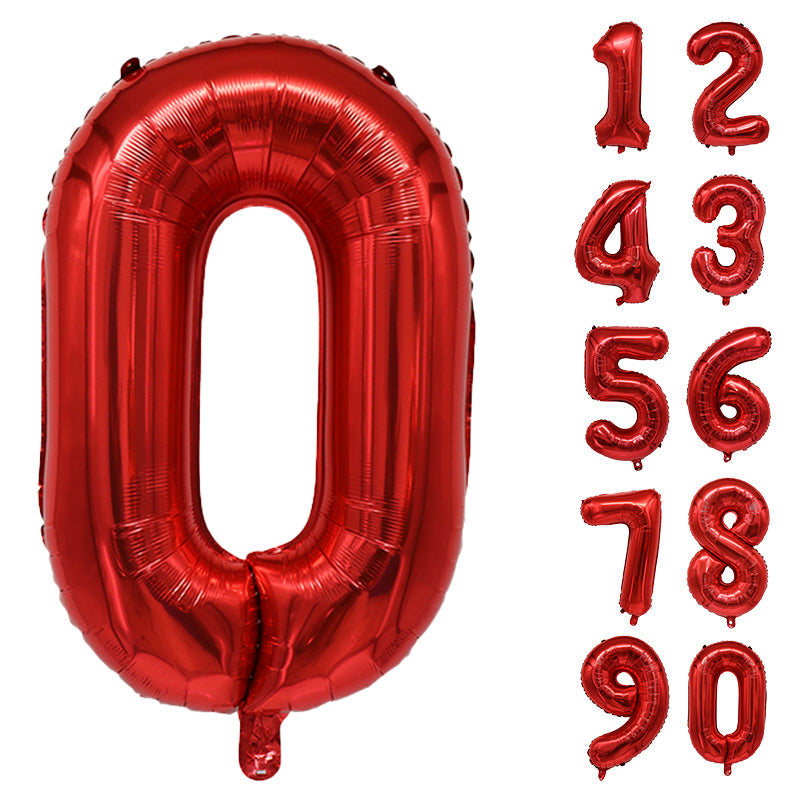 Number Balloons Birthday Red 32“ Helium Giant Foil Large Birthday Age Party UK