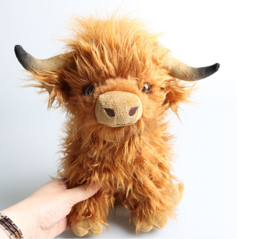 Clever Brown Highland Cow Coo Cuddly Toy Plush Stuffed Scottish Scotland Gift UK