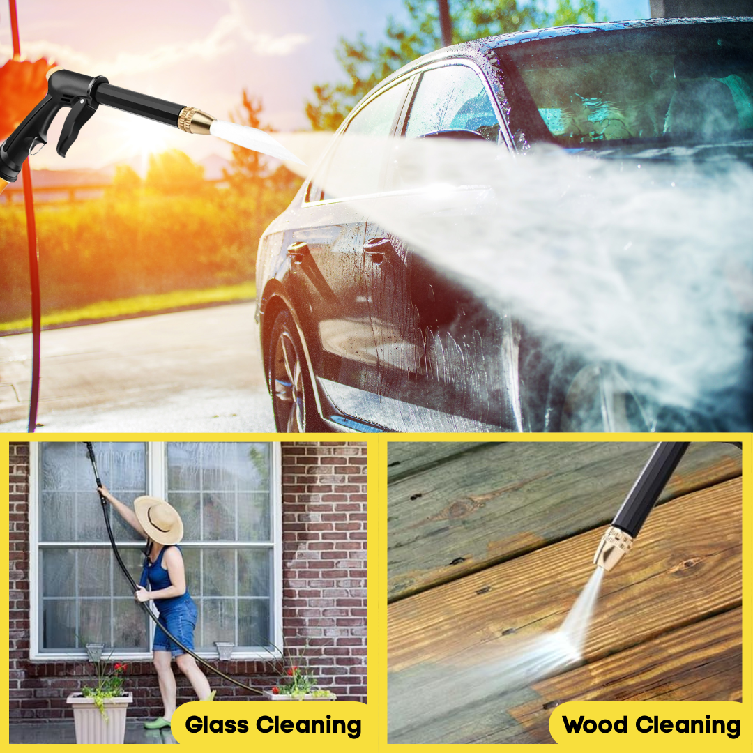 High Pressure Water Gun Hose Nozzle – Garden Watering & Car Wash Tool UK
