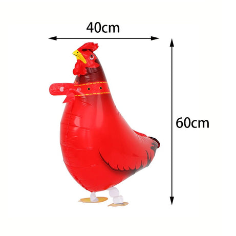 Chicken Hen Balloon Walking Pet Animal Airwalker Foil Helium Kids Parties Toys Birthday Farm