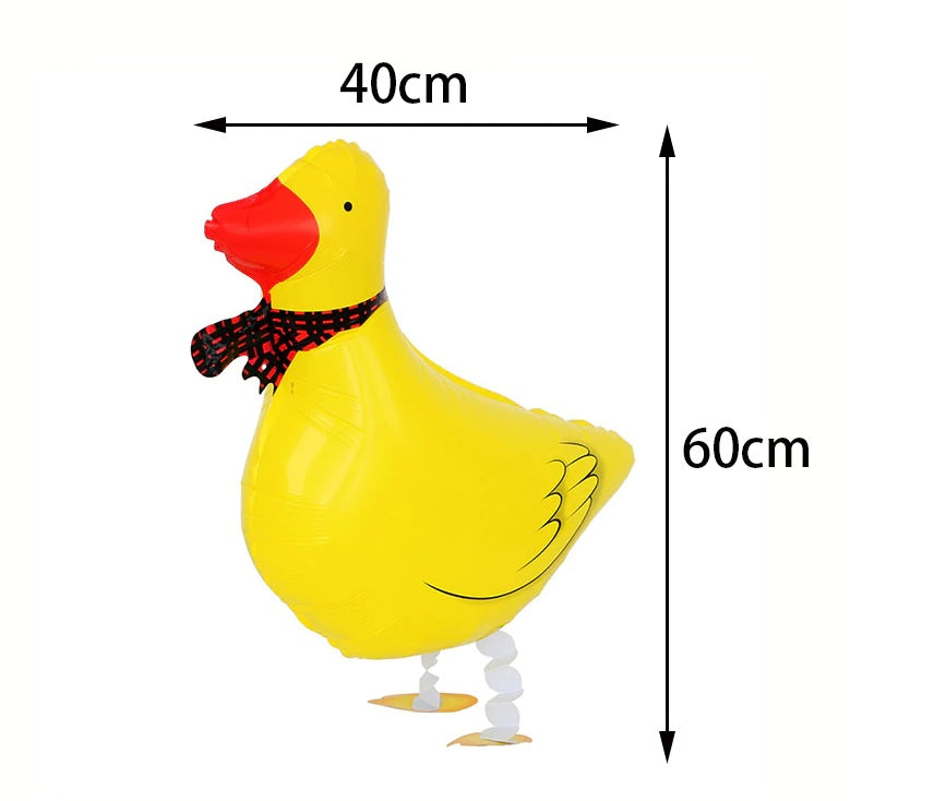 Duck Balloon Walking Pet Animal Airwalker Foil Helium Kids Parties Toys Birthday Farm