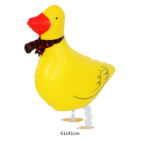 Duck Balloon Walking Pet Animal Airwalker Foil Helium Kids Parties Toys Birthday Farm