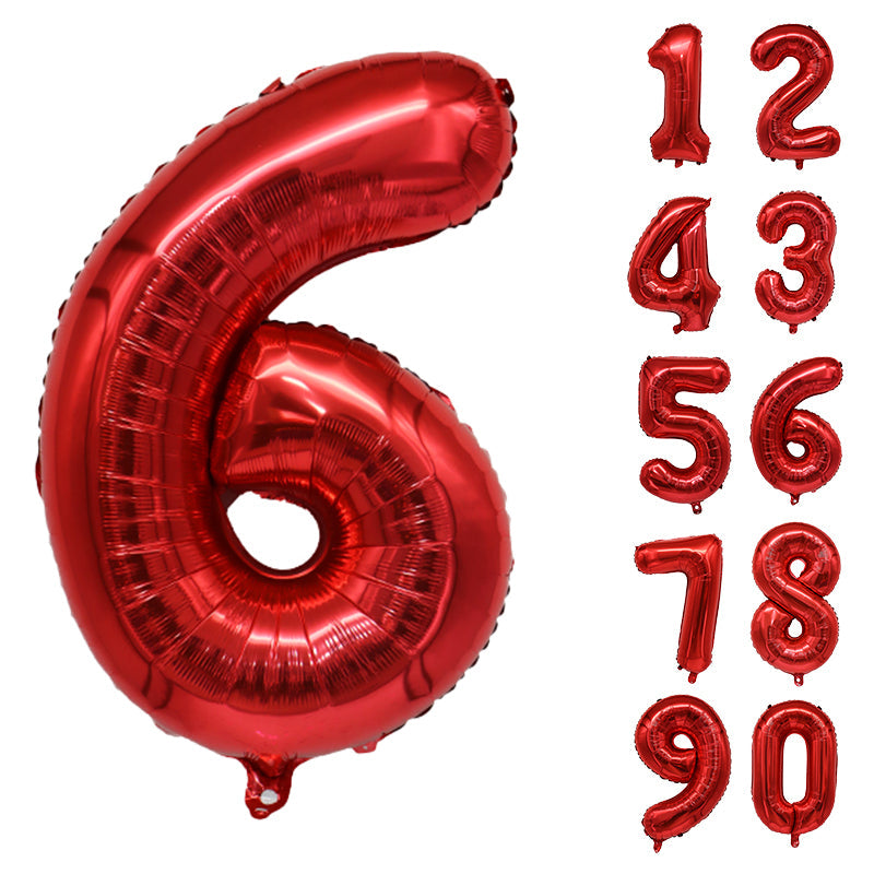 Number Balloons Birthday Red 32“ Helium Giant Foil Large Birthday Age Party UK