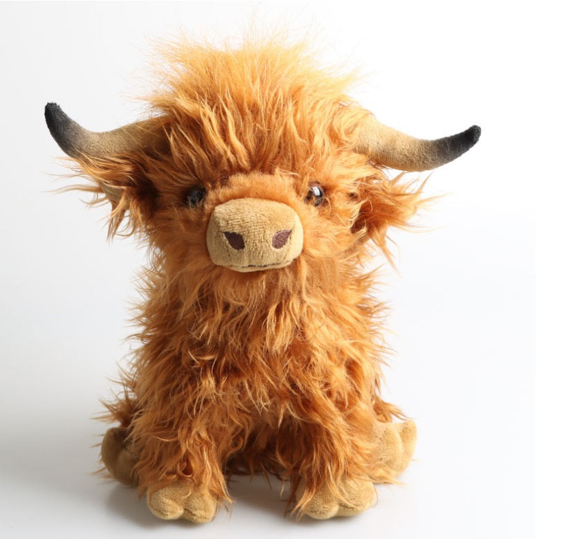 Clever Brown Highland Cow Coo Cuddly Toy Plush Stuffed Scottish Scotland Gift UK
