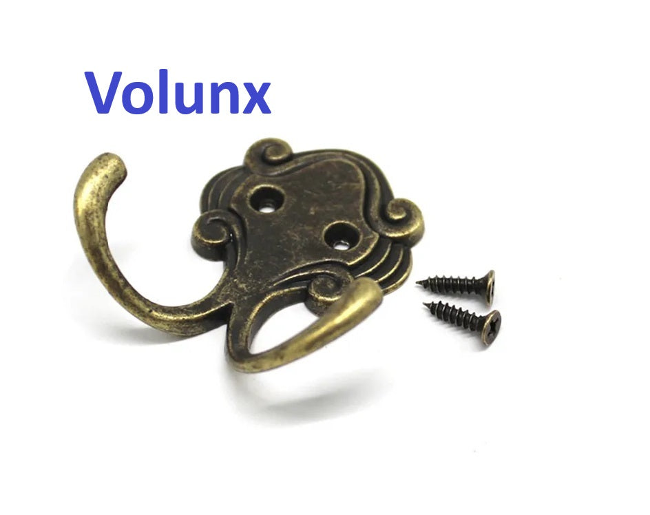 Coat Hooks Bronze Vintage  Cast Wall Mounted Cast Antique Hook Door Robe Clothes Hang