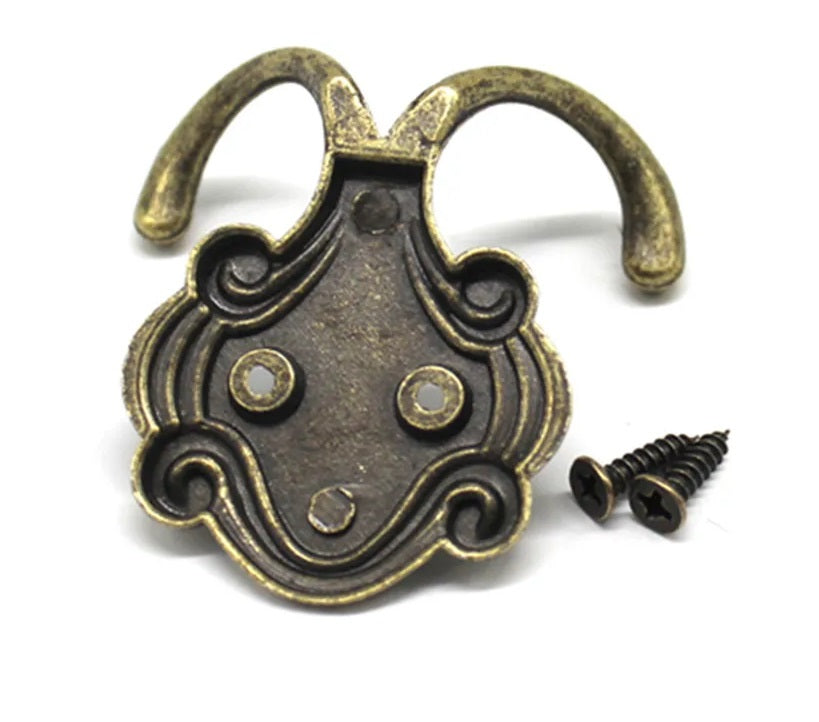 Coat Hooks Bronze Vintage  Cast Wall Mounted Cast Antique Hook Door Robe Clothes Hang