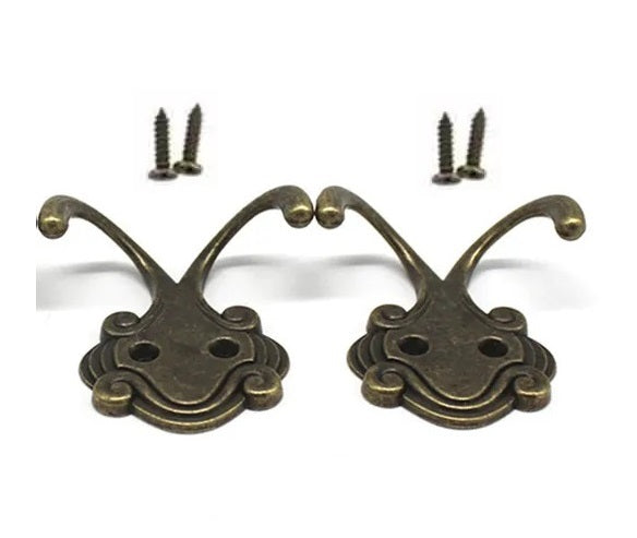 Coat Hooks Bronze Vintage  Cast Wall Mounted Cast Antique Hook Door Robe Clothes Hang