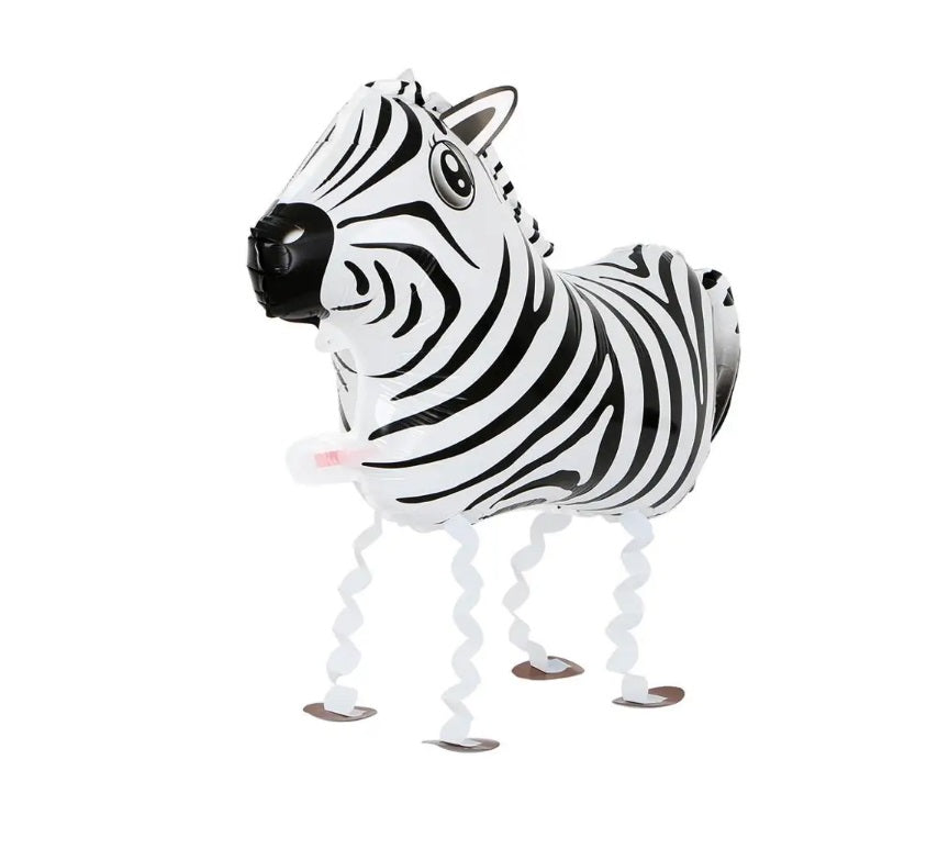 Zebra Balloon Walking Pet Animal Airwalker Foil Helium Kids Parties Toys Birthday Decoration