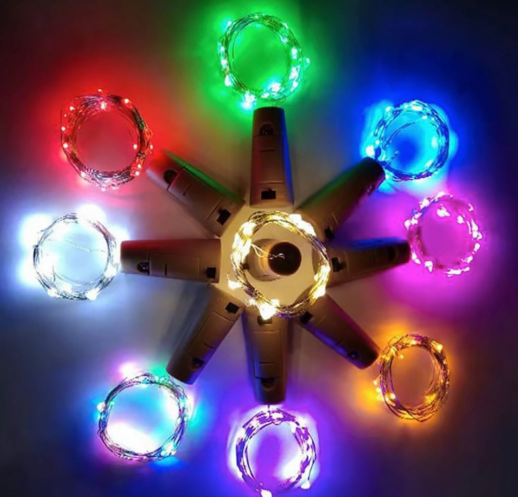 LED Lights Battery 10 LED 1m Bottle Fairy String Cork Christmas Wedding Party