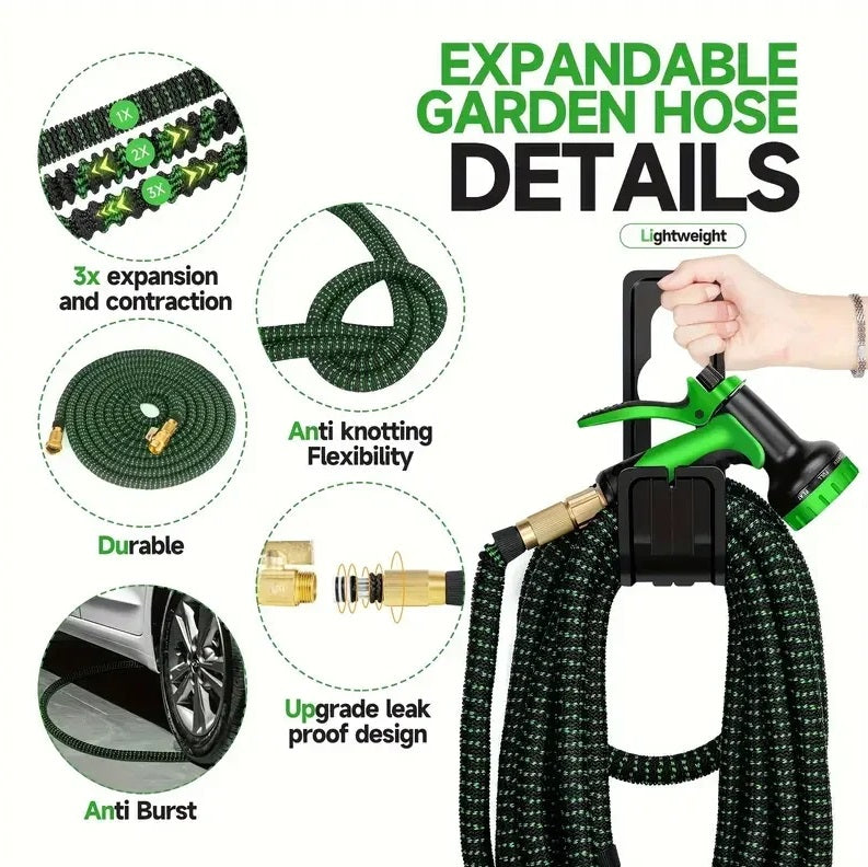 Garden Hose Heavy Duty 25-100FT Expandable Flexible Pipe Water Spray Gun 10 Modes