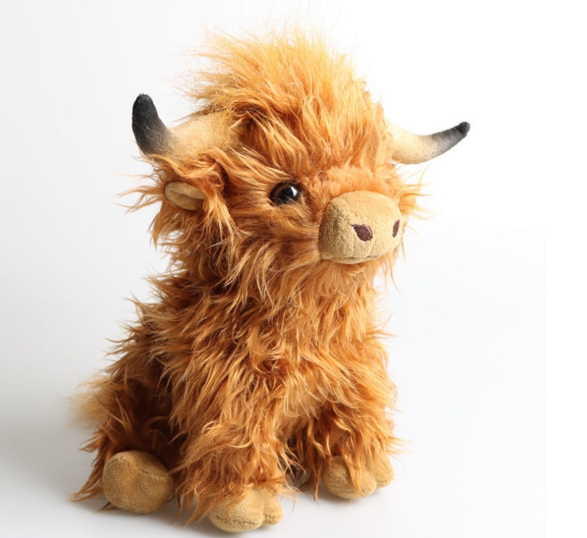 Clever Brown Highland Cow Coo Cuddly Toy Plush Stuffed Scottish Scotland Gift UK