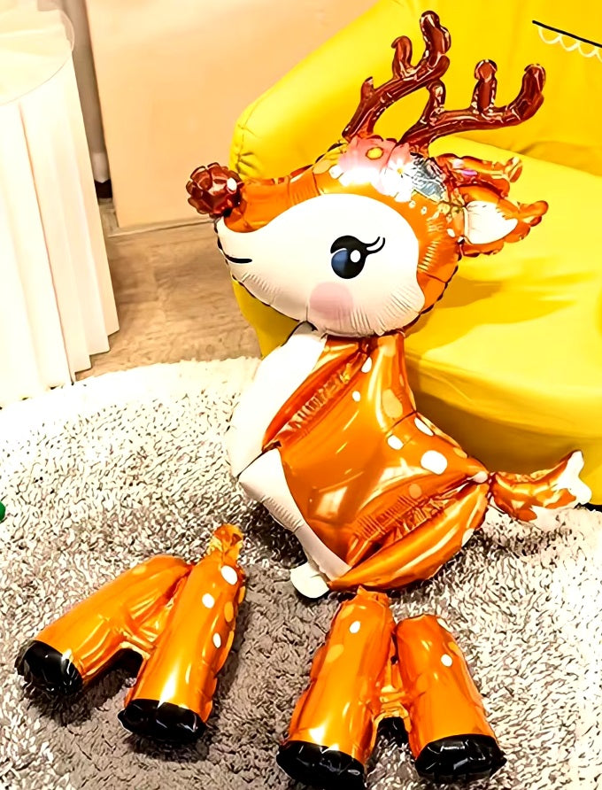 Reindeer Rudolph Balloon Deer 3D Christmas Standing Children Birthday Party Kids Decorations