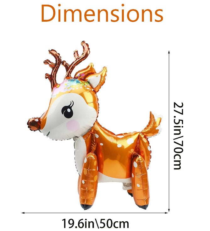Reindeer Rudolph Balloon Deer 3D Christmas Standing Children Birthday Party Kids Decorations