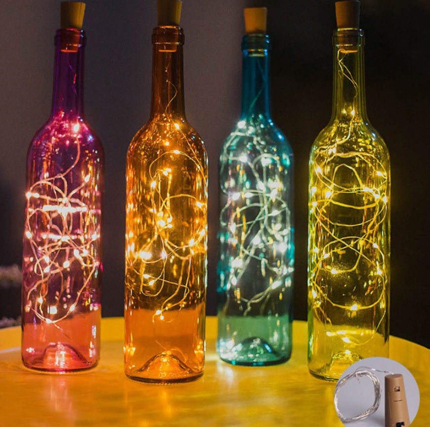 LED Lights Battery 10 LED 1m Bottle Fairy String Cork Christmas Wedding Party