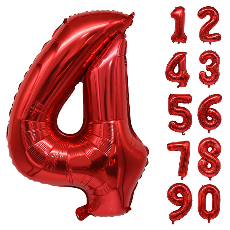 Number Balloons Birthday Red 32“ Helium Giant Foil Large Birthday Age Party UK