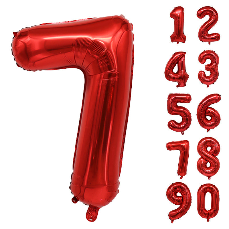 Number Balloons Birthday Red 32“ Helium Giant Foil Large Birthday Age Party UK