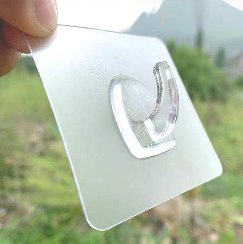 12 Pcs Coat Hooks Clear Strong Self Adhesive Door Wall Hangers Sticky Seamless Heavy Duty