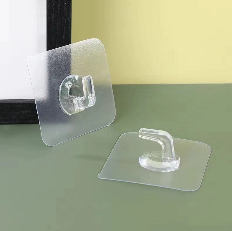 12 Pcs Coat Hooks Clear Strong Self Adhesive Door Wall Hangers Sticky Seamless Heavy Duty