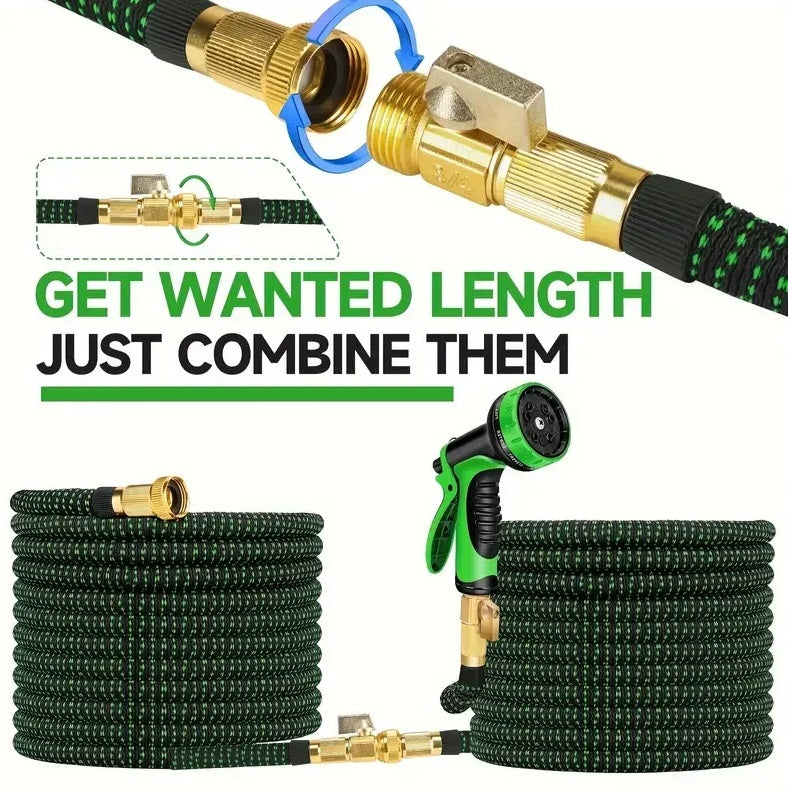 Garden Hose Heavy Duty 25-100FT Expandable Flexible Pipe Water Spray Gun 10 Modes