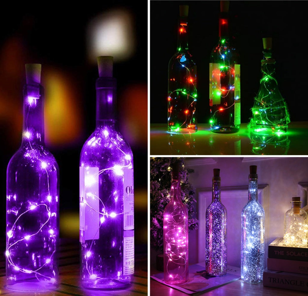 LED Lights Battery 10 LED 1m Bottle Fairy String Cork Christmas Wedding Party