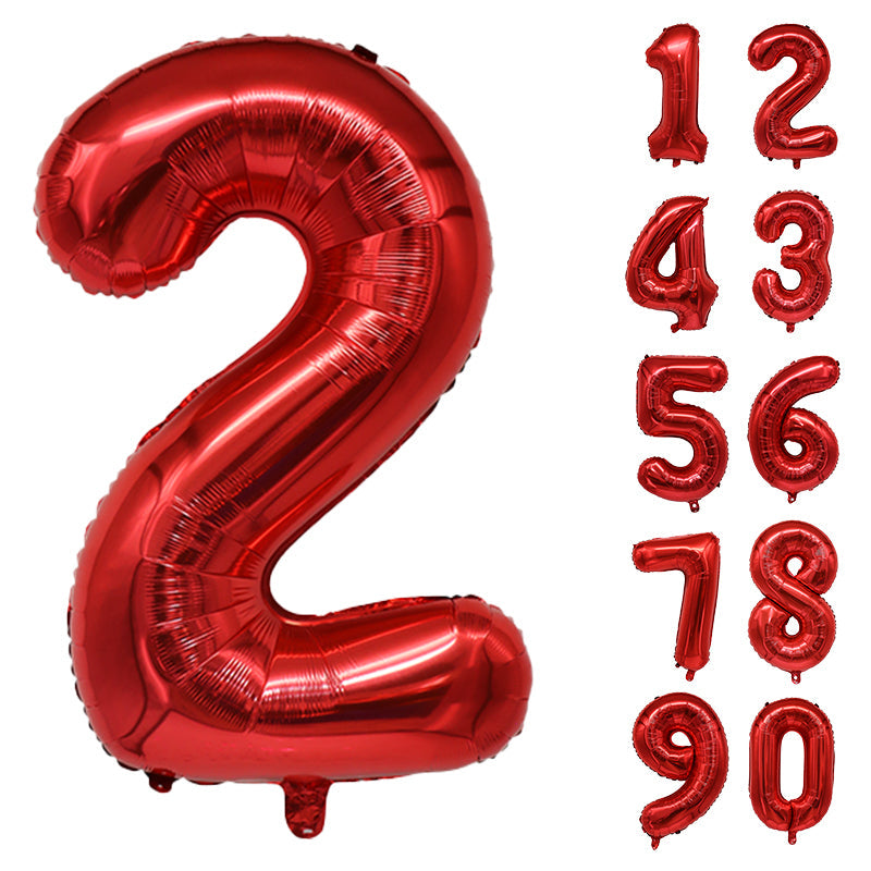 Number Balloons Birthday Red 32“ Helium Giant Foil Large Birthday Age Party UK