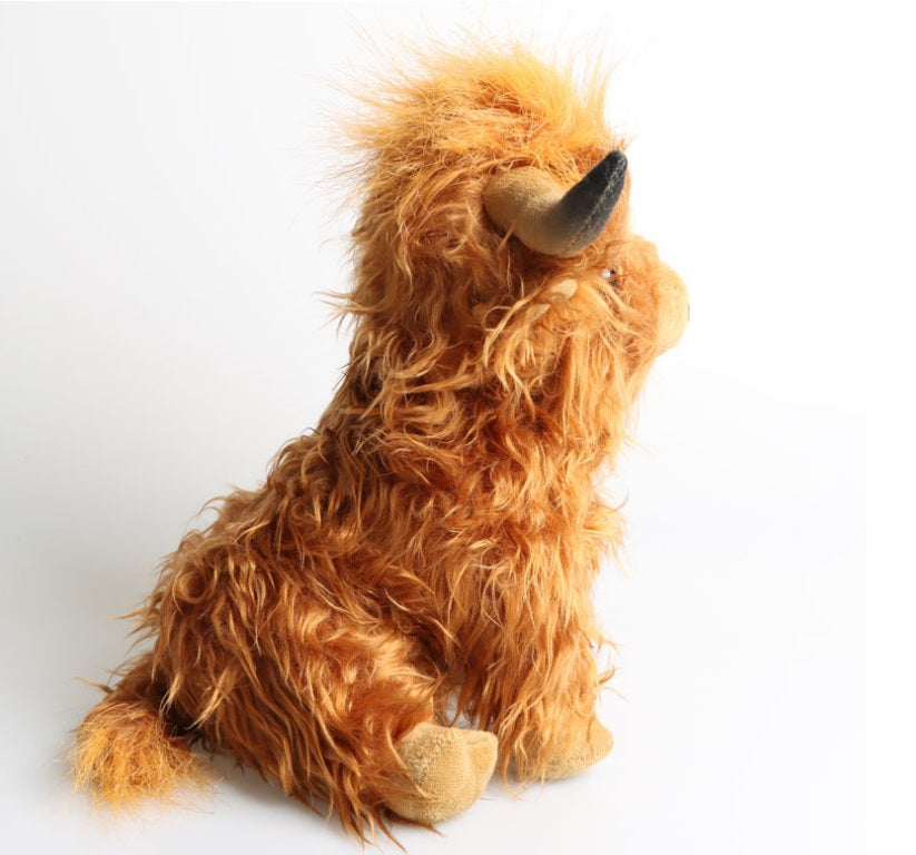 Clever Brown Highland Cow Coo Cuddly Toy Plush Stuffed Scottish Scotland Gift UK