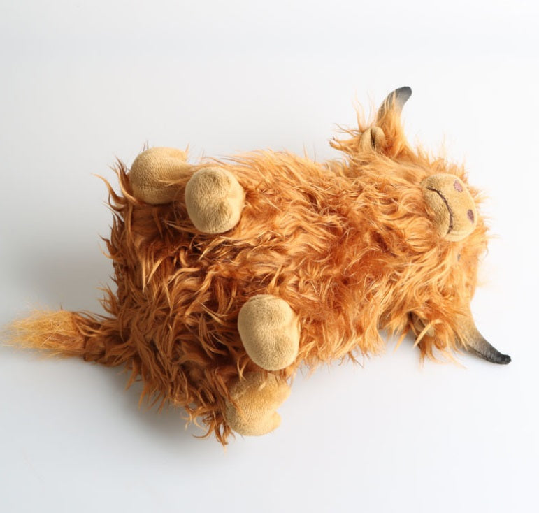 Clever Brown Highland Cow Coo Cuddly Toy Plush Stuffed Scottish Scotland Gift UK