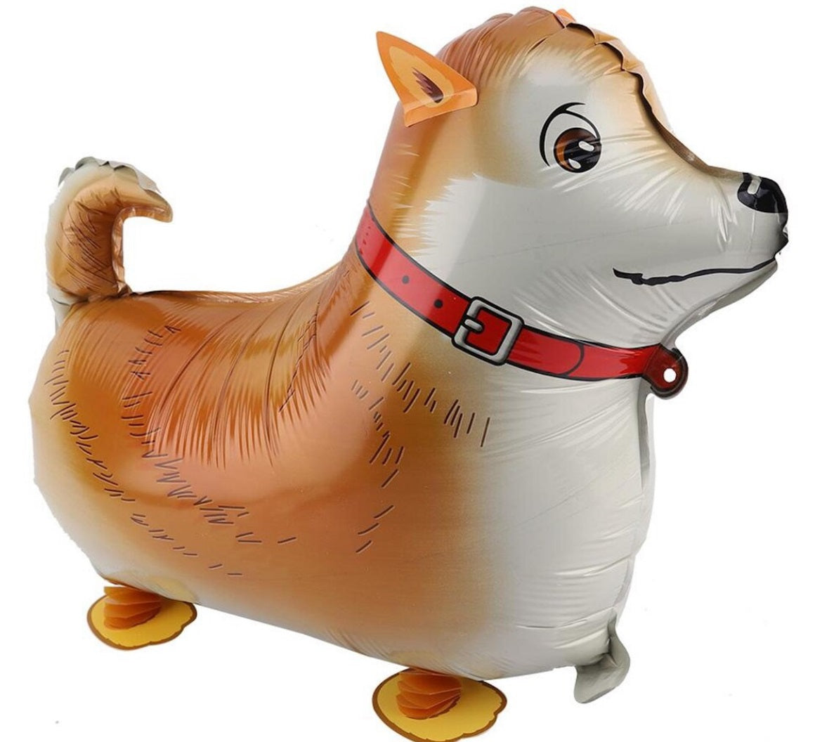 Collie Balloon Dog Walking Pet Animal Airwalker Foil Helium Kids Parties Toys Birthday Farm