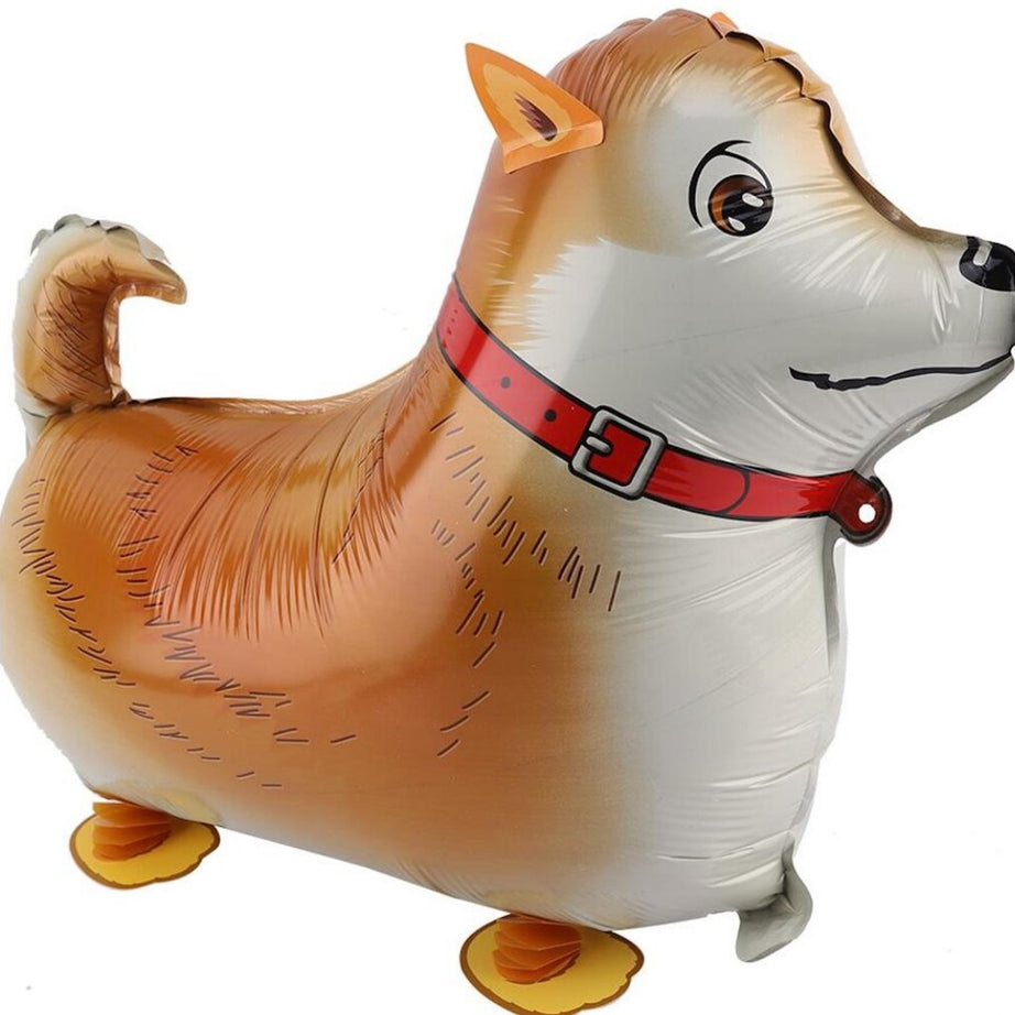 Collie Balloon Dog Walking Pet Animal Airwalker Foil Helium Kids Parties Toys Birthday Farm