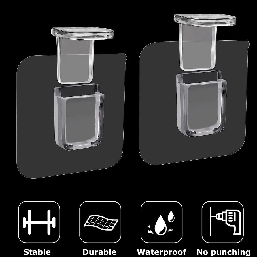 Shelf Bracket Support 10x Plastic Self Adhesive Wardrobe Cabinet Shelves Holders Clear