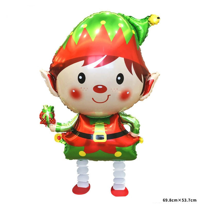 Elf Balloon Merry Christmas Walking Balloon Xmas Foil Helium Party Children Fun Birthday Decoration