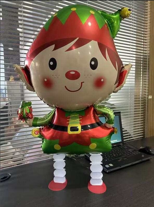 Elf Balloon Merry Christmas Walking Balloon Xmas Foil Helium Party Children Fun Birthday Decoration