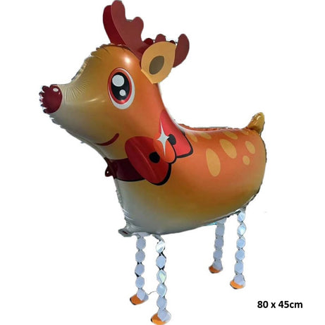 Deer Balloon Merry Christmas Walking Balloon Xmas Foil Helium Party Elk Fun Birthday