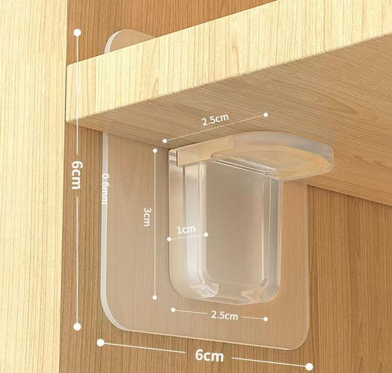 Shelf Bracket Support 10x Plastic Self Adhesive Wardrobe Cabinet Shelves Holders Clear