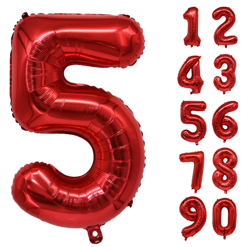 Number Balloons Birthday Red 32“ Helium Giant Foil Large Birthday Age Party UK