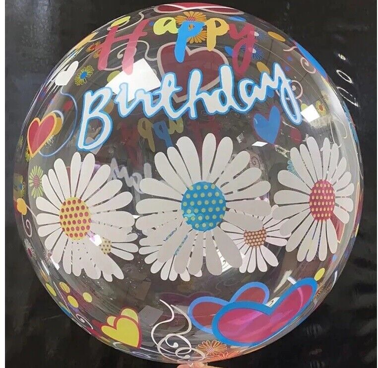 Bobo Balloon Clear 20” Transparent Printed Helium Air Bubble Party Baby Birthday