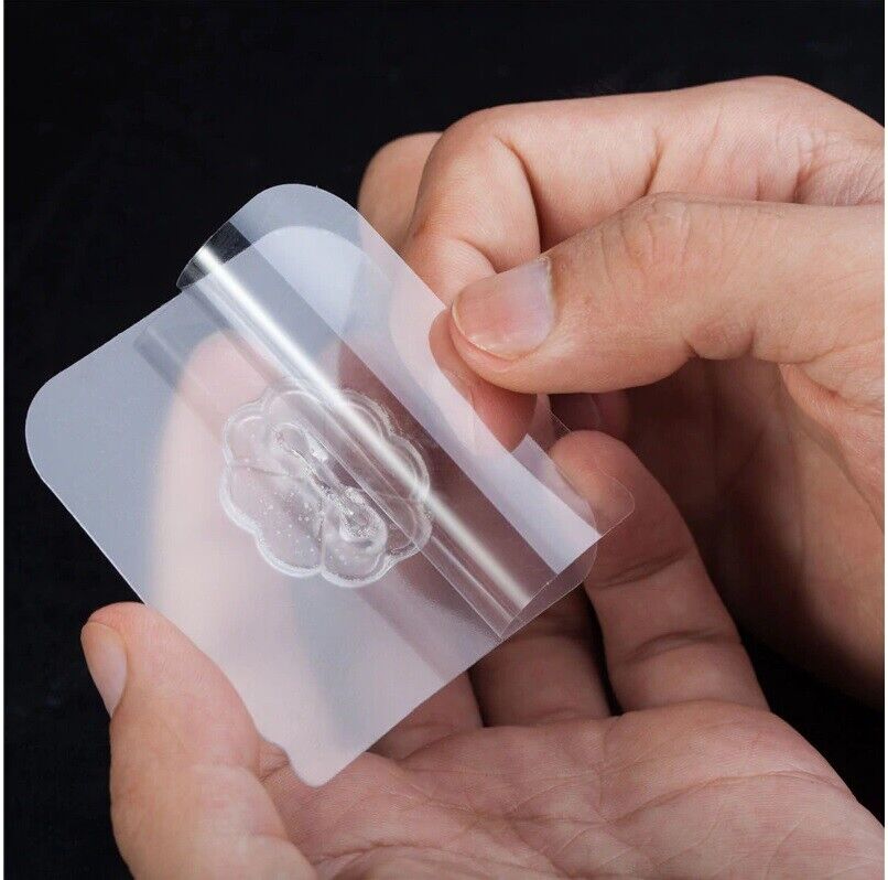 1-20 Hooks Self Adhesive Strong Sticky Heavy Duty Wall Seamless Transparent Hook