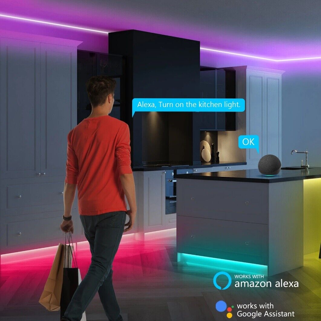 Neon LED Strip Rope Light RGB APP Remote Flexible Waterproof 3/5/10m UK Plug