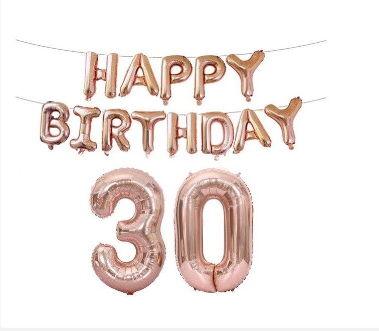 Birthday Balloons Set Banner Number 18 21 30 50 Alphabet Party Decoration Fun