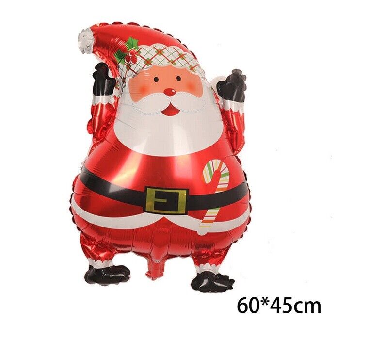 Merry Christmas Balloons Huge Xmas Tree Snowman Deer Foil Helium Party Children