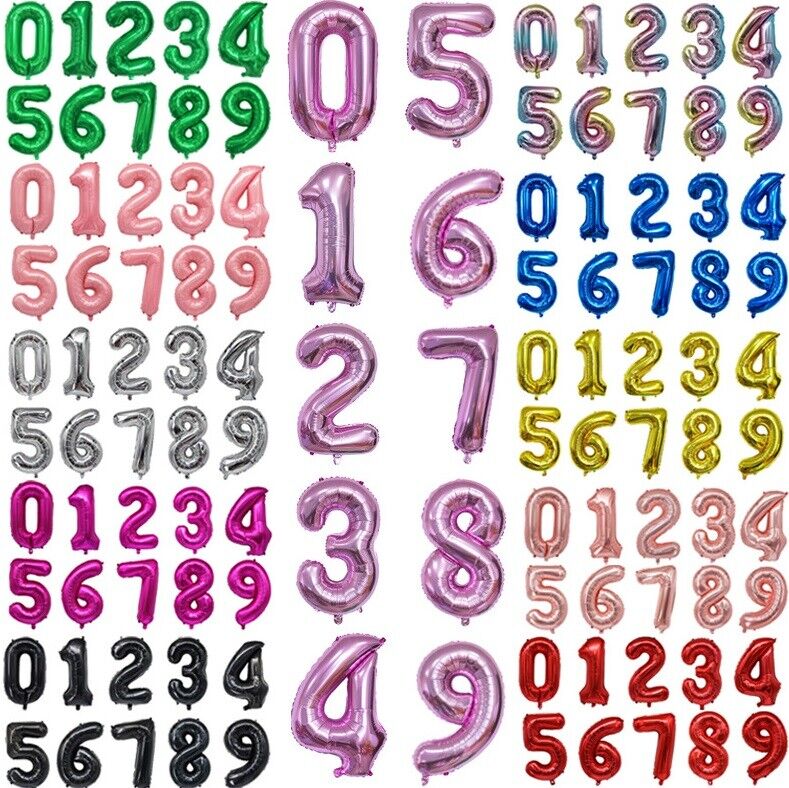Giant Foil Number Balloons letter Air Helium Birthday Age Party Wedding 32