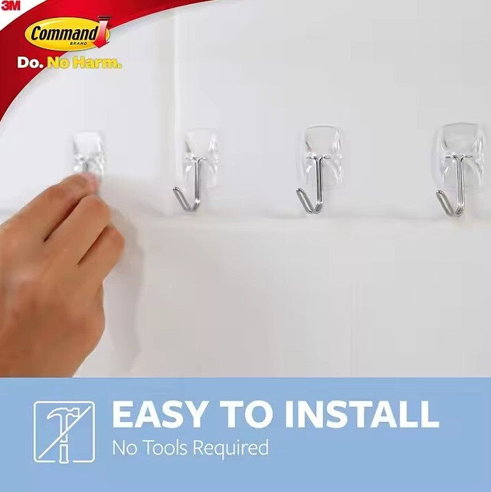 Command Clear Mini Hooks on Wall
