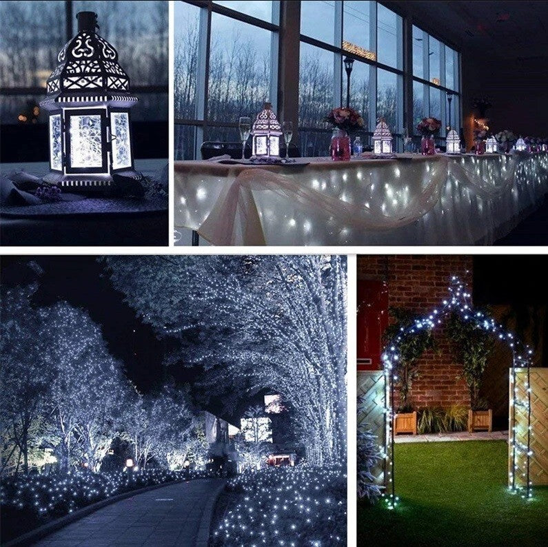 Solar LED Lights Waterproof Copper String Fairy Christmas Wedding Party Garden