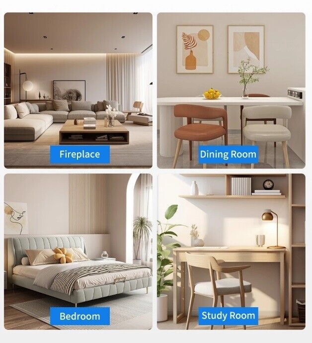 LED Fan Light Ceiling Adjustable Wind Speed Remote Control Bedroom Livingroom UK